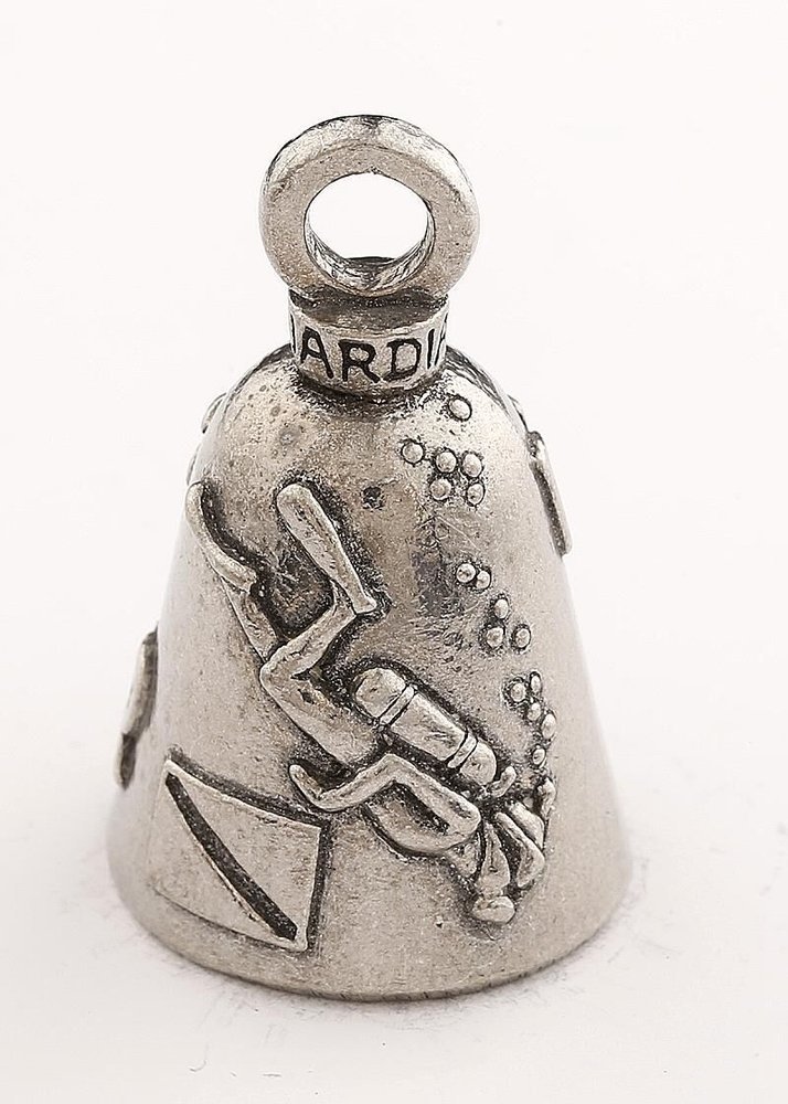 Scuba Diver - Pewter - Motorcycle Guardian BellĀ® - Made In USA - SKU GB-SCUBA-DIVER-DS - Image 2
