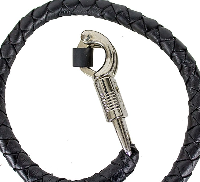 Get Back Whip - Black Leather - 42 Inches Long - Motorcycle Accessories - GBW1-11-DL - Image 2