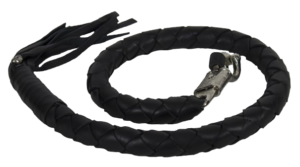 3 Inch Fat - Get Back Whip - Black Leather - 42 Inches - GBW1-11-T2-DL