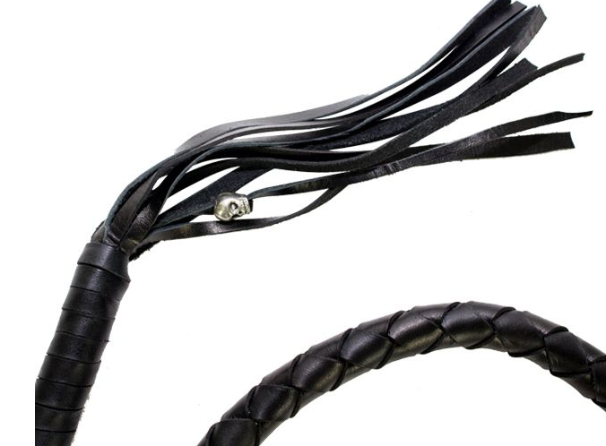 Get Back Whip - Black Leather - 50 Inches Long - SKU GBW1-11L-DL - Image 3