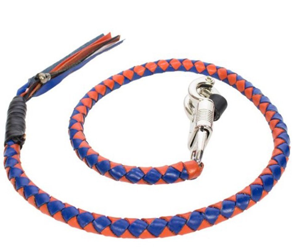 Get Back Whip - 36" - Orange and Blue Leather - GBW14-DL - Image 3