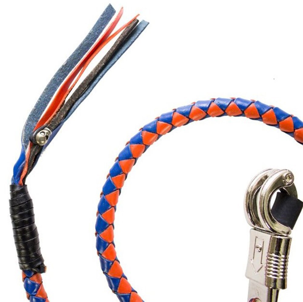 Get Back Whip - 36" - Orange and Blue Leather - GBW14-DL - Image 4