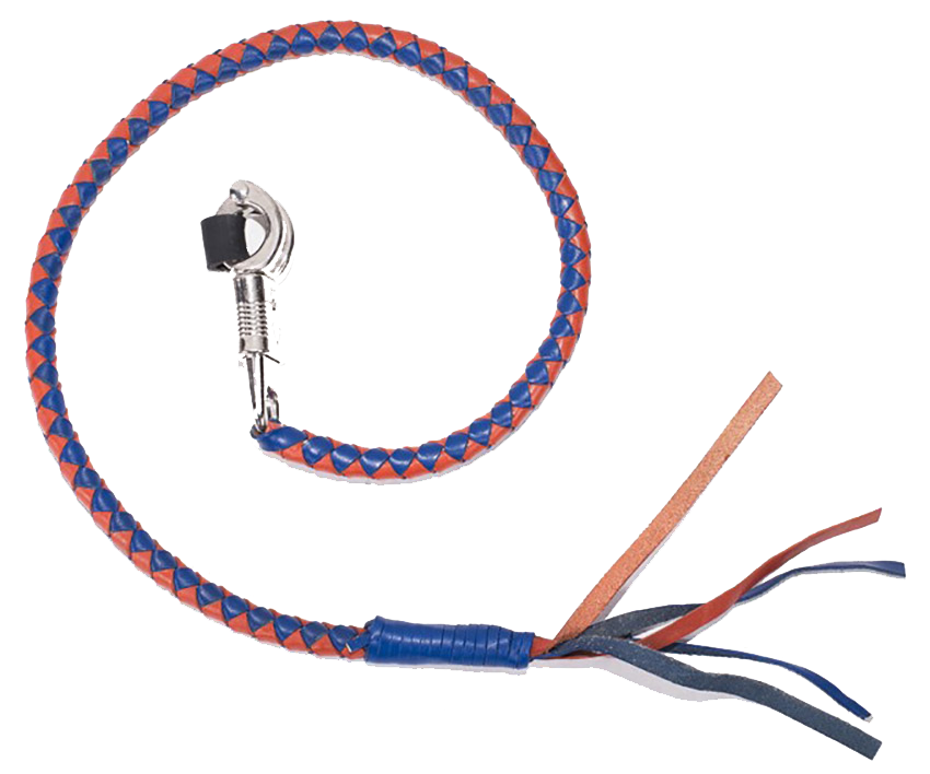 Get Back Whip - 36" - Orange and Blue Leather - GBW14-DL - Image 2