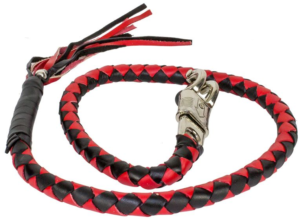 Get Back Whip - Black and Red Leather - 42 Inches - GBW6-11-DL