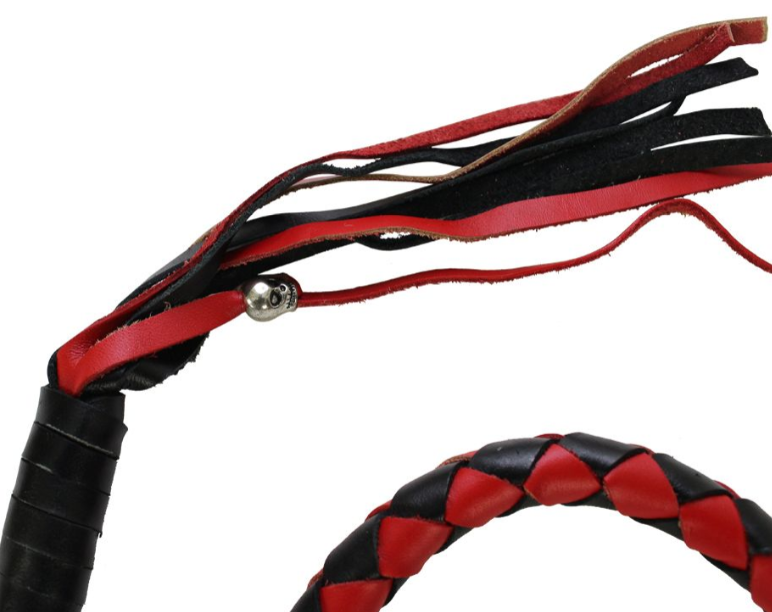 Get Back Whip - Black and Red Leather - 36 Inches - GBW6-11S-DL - Image 3