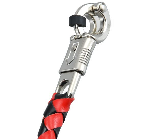 Get Back Whip - Black and Red Leather - With Pool Ball - 36 Inches - GBW6-BB-36-DL - Image 2