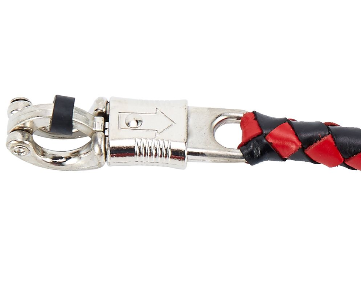 Get Back Whip - Black and Red Leather - With Pool Ball - 42 Inches - SKU GBW6-BB-DL - Image 2