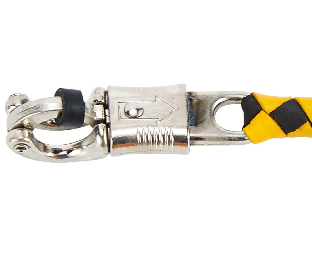 Get Back Whip in Black and Yellow Leather - With White Cue Ball - 42 Inches - Motorcycle Accessories - SKU GBW8-WHITE-BALL-DL - Image 3