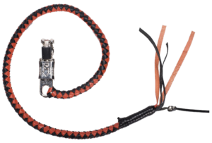 Get Back Whip - Black and Orange Leather - 36 Inches - GBW9-DL