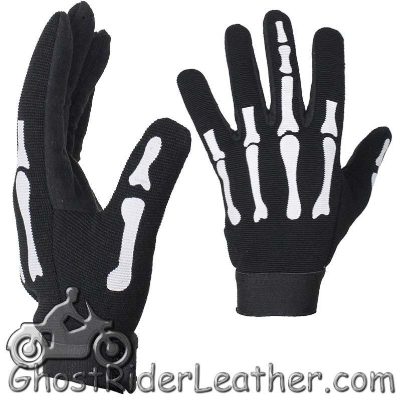 Skeleton Hand Mechanics Gloves Giving Middle Finger - SKU GLZ89-DL - Image 2