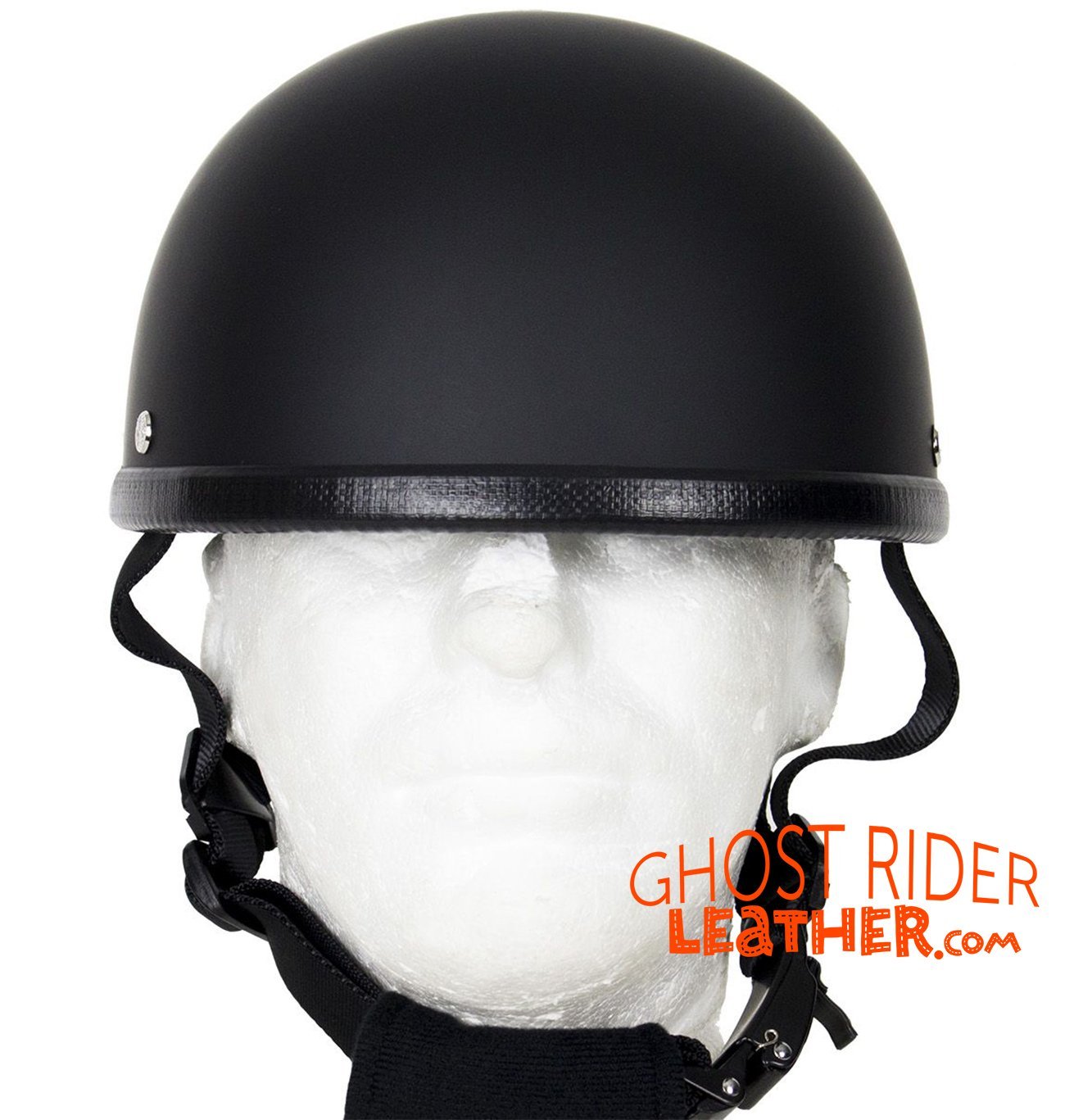 Novelty Motorcycle Helmet - Flat Black - Eagle Style - Shorty - H501-11-DL - Image 2