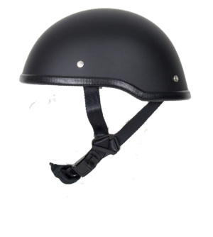 Novelty Motorcycle Helmet - Flat Black - Skull Cap - H510-11-DL