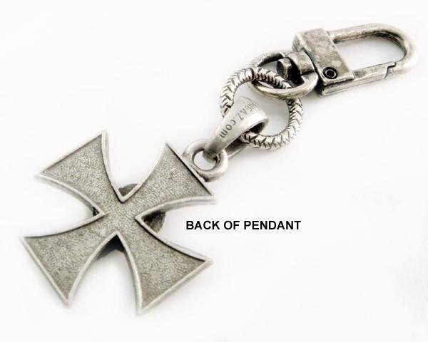 Clip On - Skull Iron Cross - Add To Your Wallet Chain and More - K-SKICP-DS - Image 2