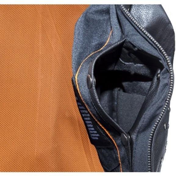 Women's Leather Motorcycle Vest with Satin Nickel Studs - SKU LV8510-DL - Image 5