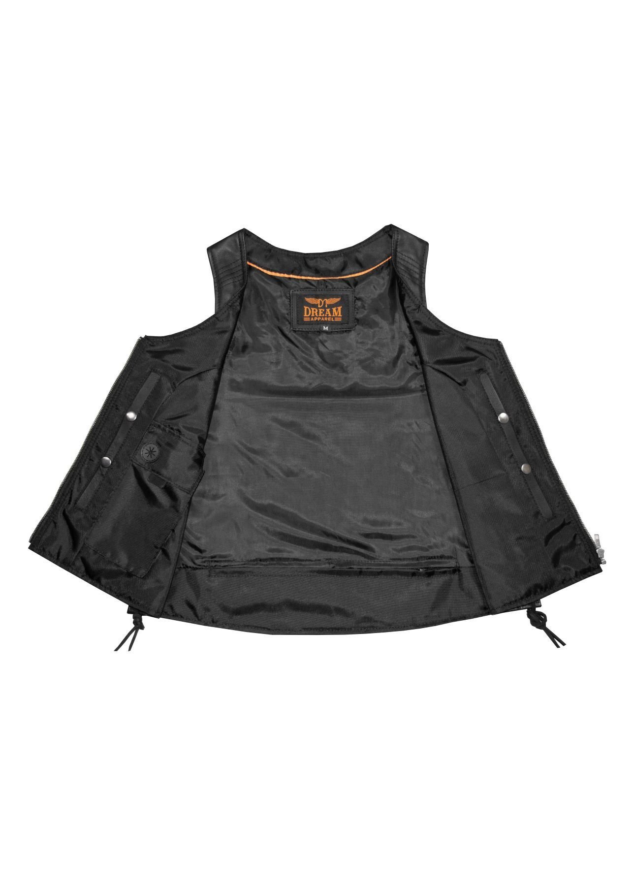 Leather Vest - Women's - Concealed Gun Pockets - Zipper - LV8545-88-DL - Image 5
