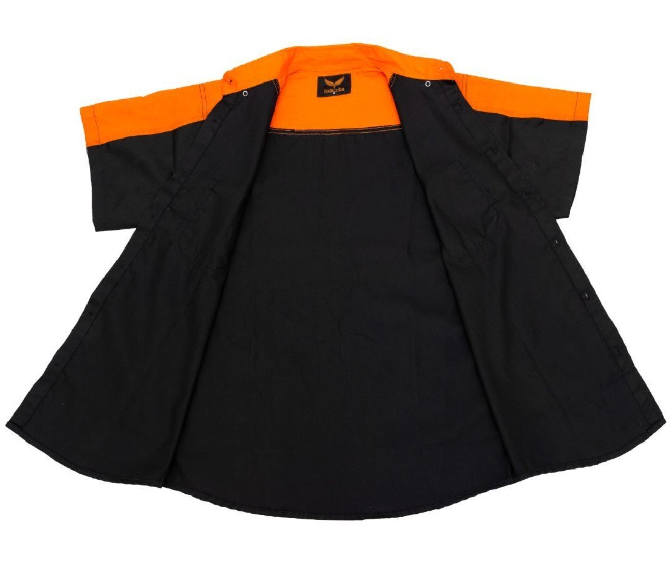 Motorcycle Mechanic Shirt - Men's - Black and Orange - Up To Size 4XL - MECS-BLK-ORANGE-DL - Image 2