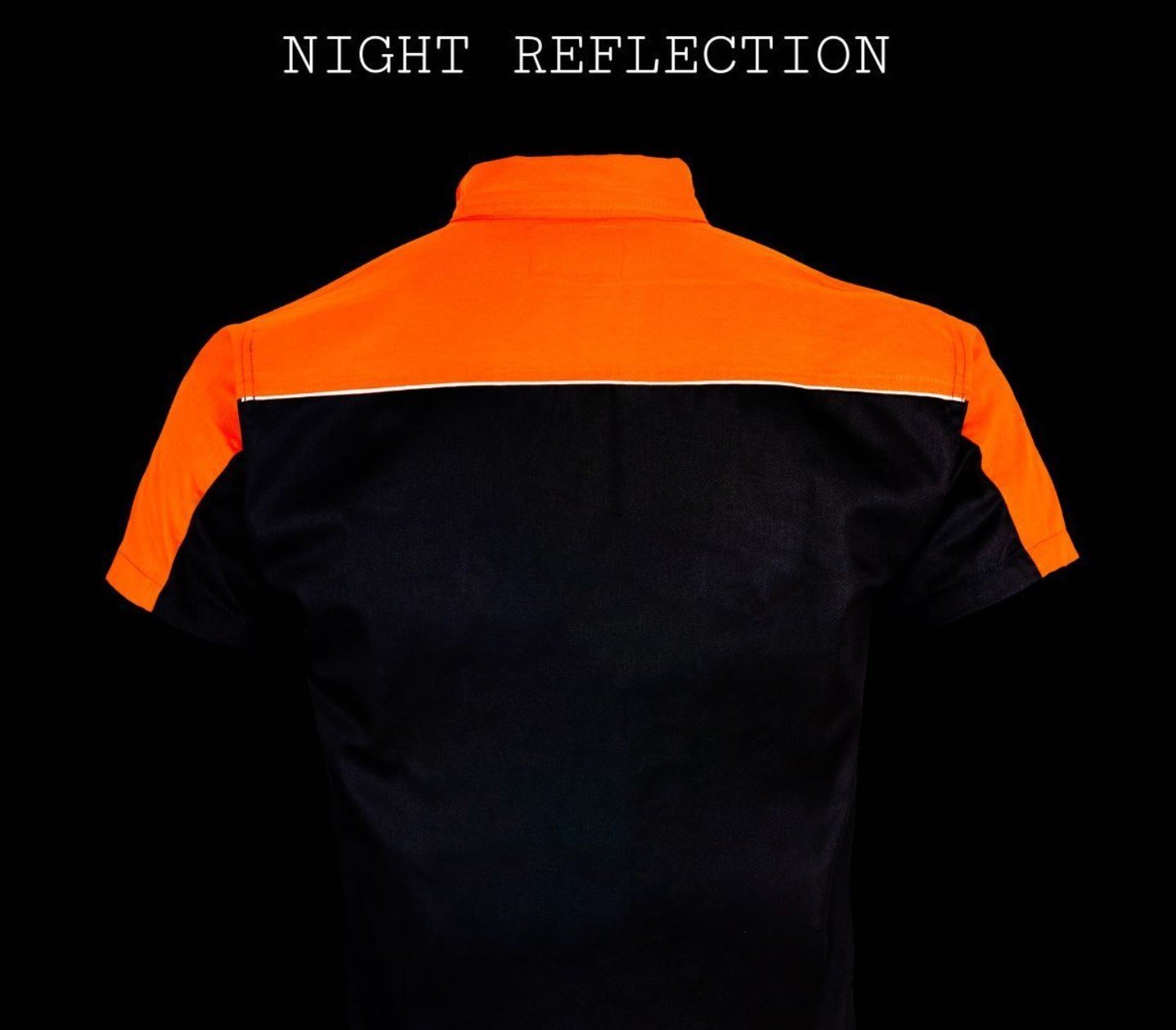 Motorcycle Mechanic Shirt - Men's - Black and Orange - Up To Size 4XL - MECS-BLK-ORANGE-DL - Image 5