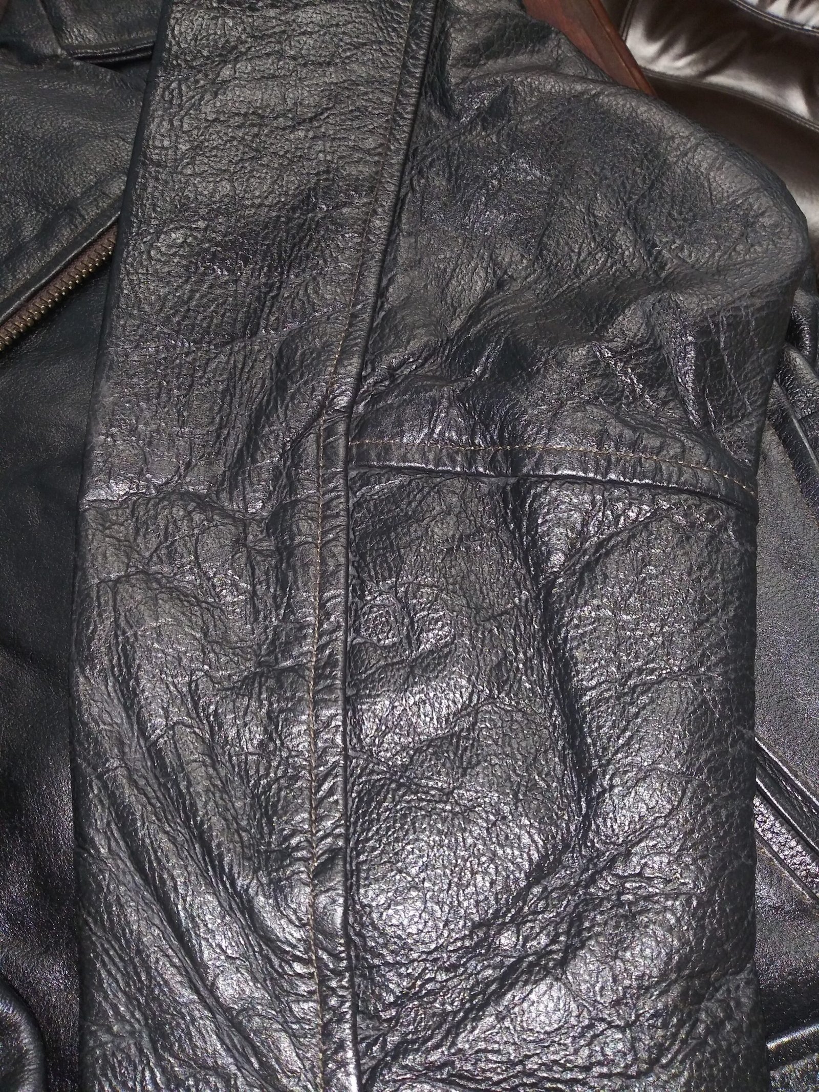 Embossed Retro Black Eagle Motorcycle Jacket with Side Laces and Live To Ride - SKU MJ703-01-NLR-DL - Image 2
