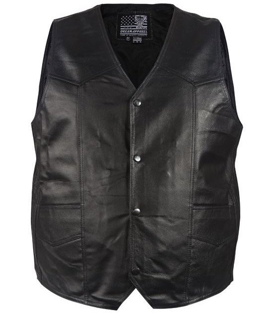 Leather Motorcycle Vest - Men's - Discontinued - MV1302-DL - Image 3