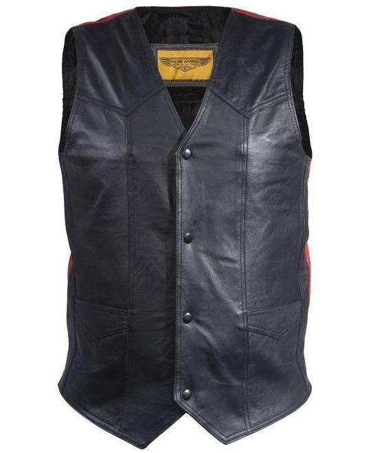 Leather Vest - Men's - Rebel Flag - Confederate - MV2700-DL - Image 3
