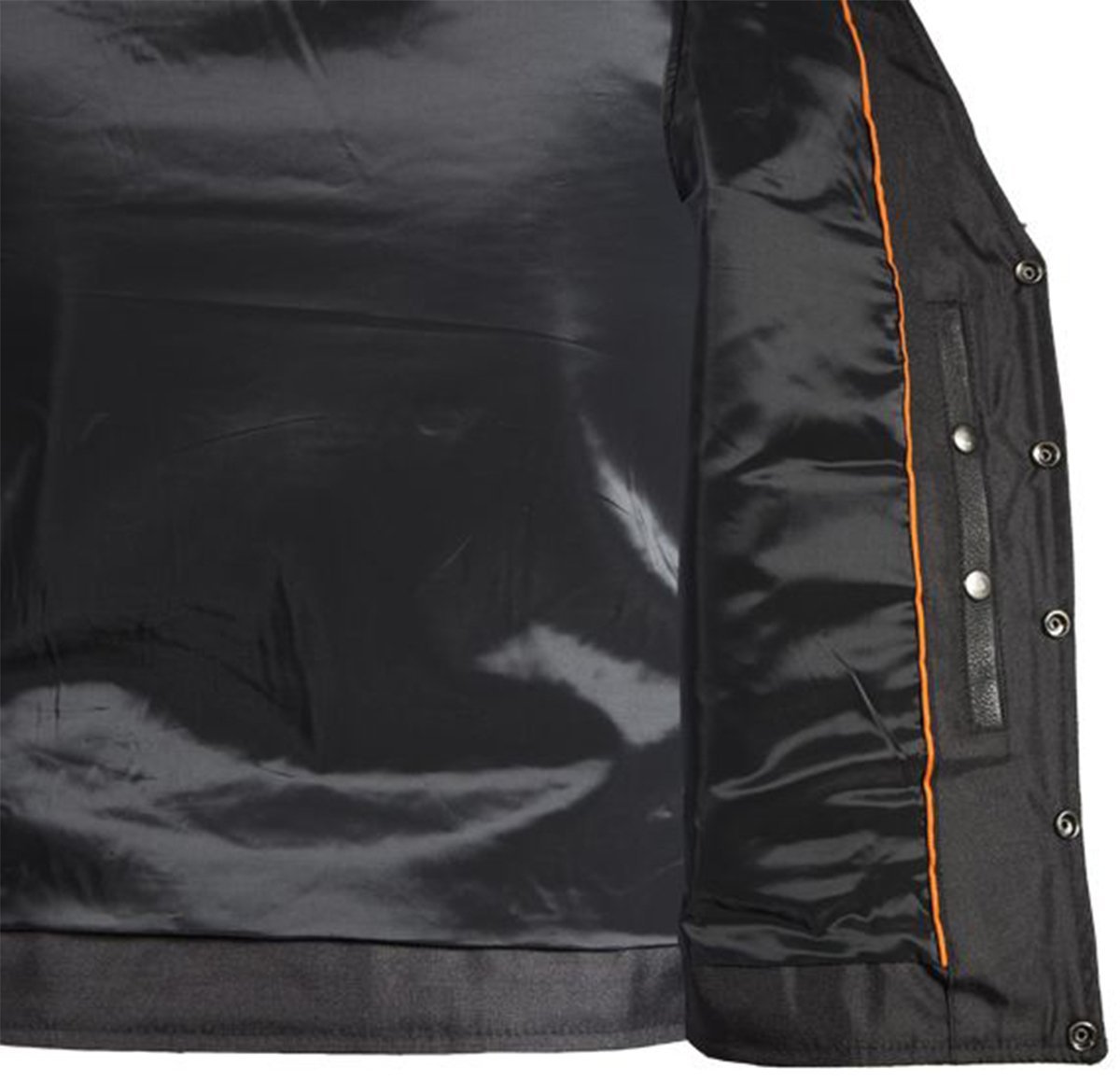 Leather Motorcycle Vest - Men's - Club Style - Gun Pockets - Up To Size 64 - MV8014-11-DL - Image 13