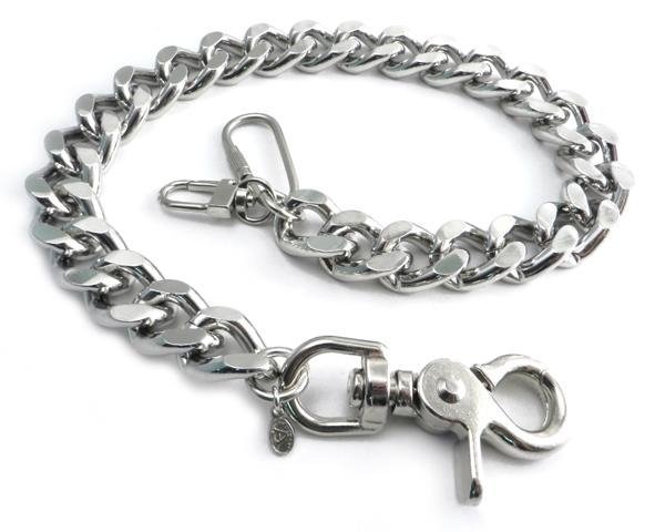 16" Wallet Chain - Key Leash - Monster Leash - Big Chrome Plated Chain - NC33-16-DS