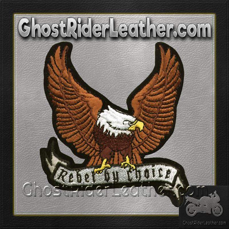 Vest Patch - Brown Eagle with Rebel By Choice Banner - PAT-A28-DL - Image 2