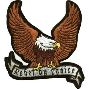 Vest Patch - Brown Eagle with Rebel By Choice Banner - PAT-A28-DL