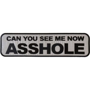 Can You See Me Now Asshole - Large Vest Patch - Reflective - PL6557-DS