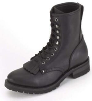 Motorcycle Boots - Men's - Lace Up Front With Tassles - Wide Width - S14-EEE-DL