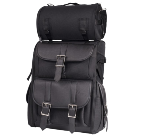 Best Medium PVC Motorcycle Sissy Bar Bag - SKU SB11-MED-NO-STUD-DL