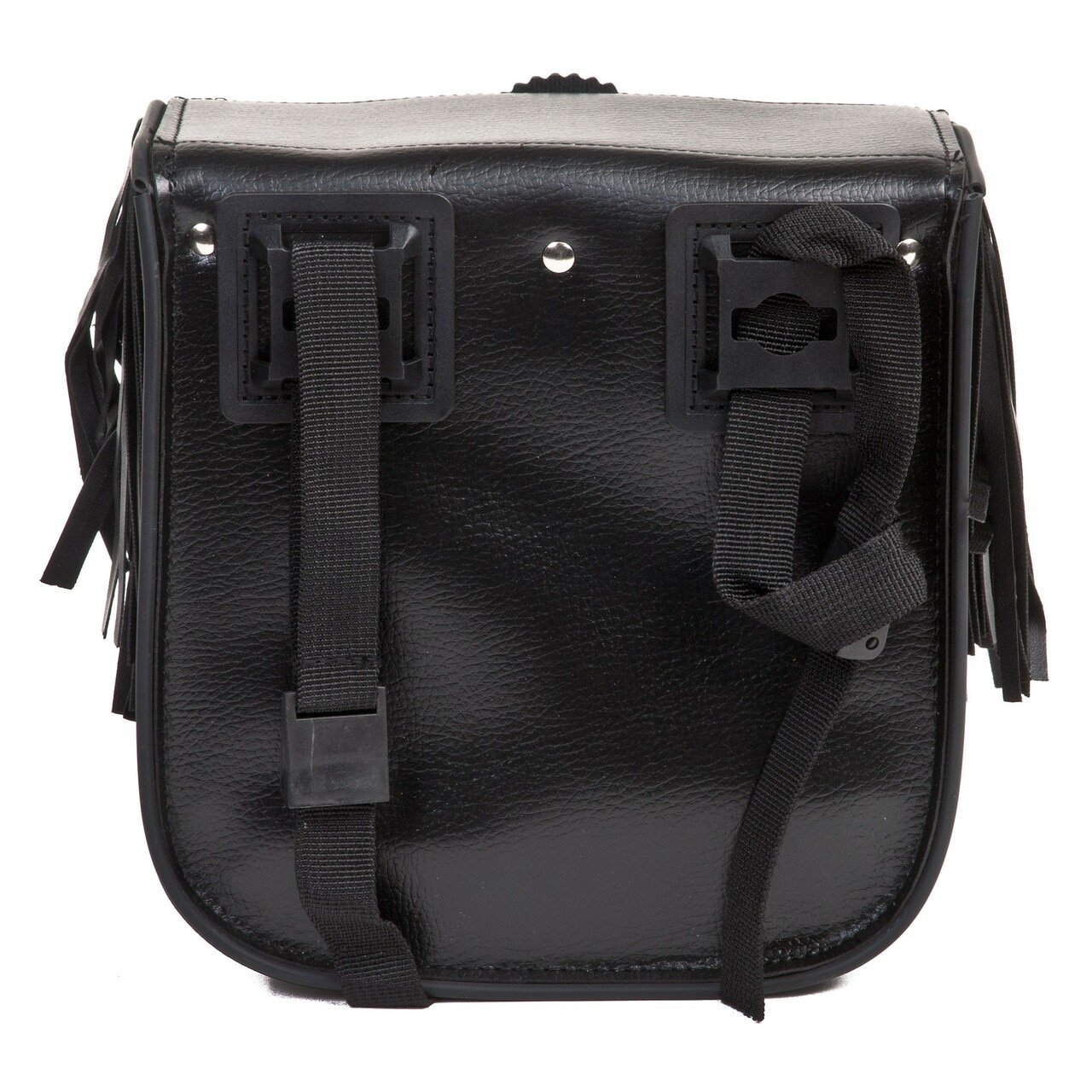 Motorcycle Leather Sissy Bar Bag with Fringe For Motorcycle Storage - SKU SB5004-LEATHER-DL - Image 2