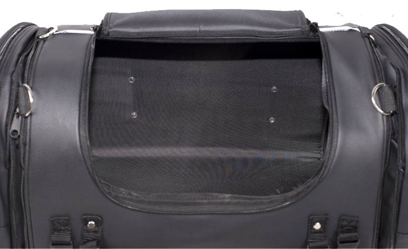 Motorcycle Sissy Bar Bag with Reflective Skulls - Large - Trunk Bags - SB84-SKULL-DL - Image 3