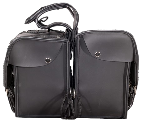 Saddlebags - PVC - Braid and Studs - Zip Off - SD1485-PV-DL - Image 2