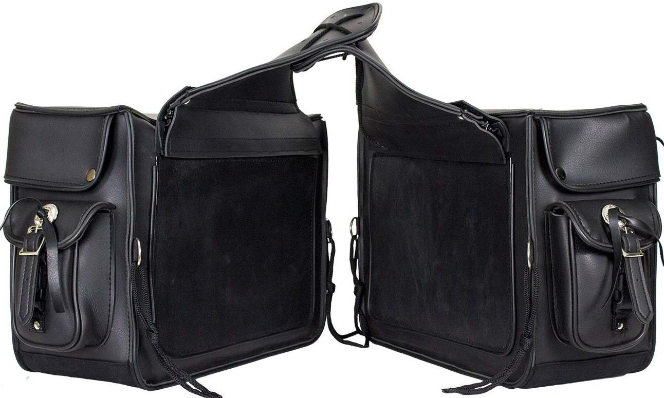 Saddlebags - PVC - Conchos - Concealed Carry - Motorcycle Luggage - SD2011-NS-PV-DL - Image 3