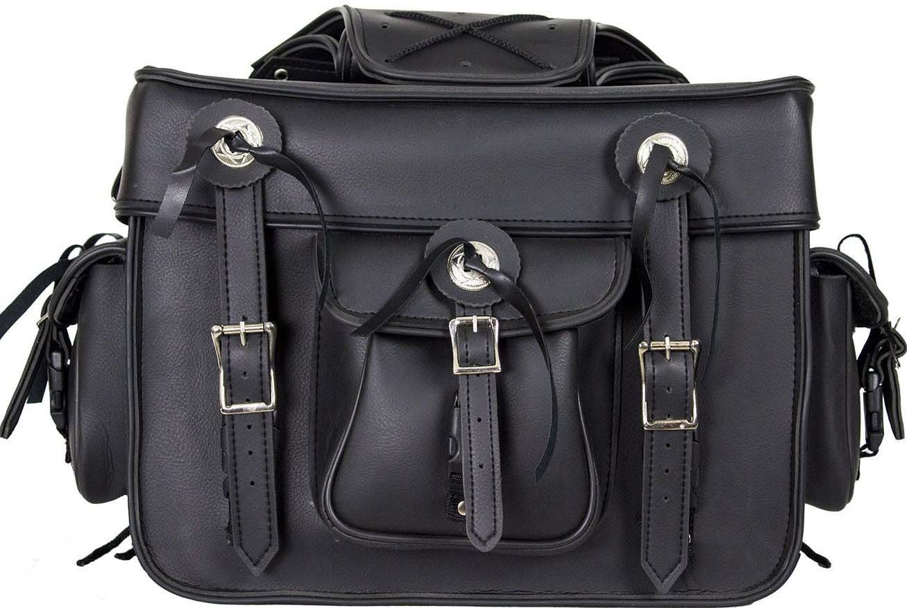 Saddlebags - PVC - Conchos - Concealed Carry - Motorcycle Luggage - SD2011-NS-PV-DL - Image 7