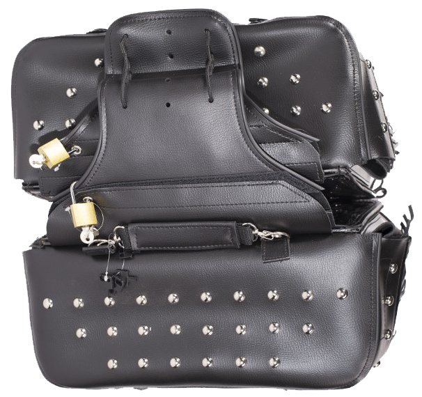 Saddlebags - PVC - Fringe - Studs - Lock - SD4030-PV-DL - Image 4