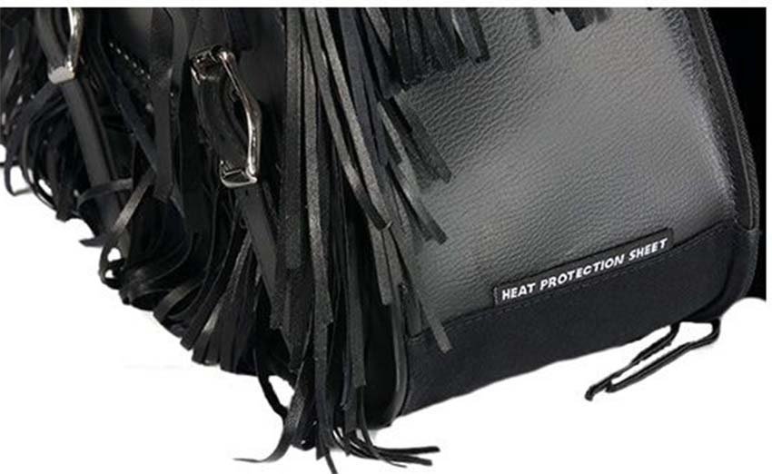 Saddlebags - PVC - Fringe - Braid - Conchos - Motorcycle - Lock - SD4038-PV-DL - Image 2