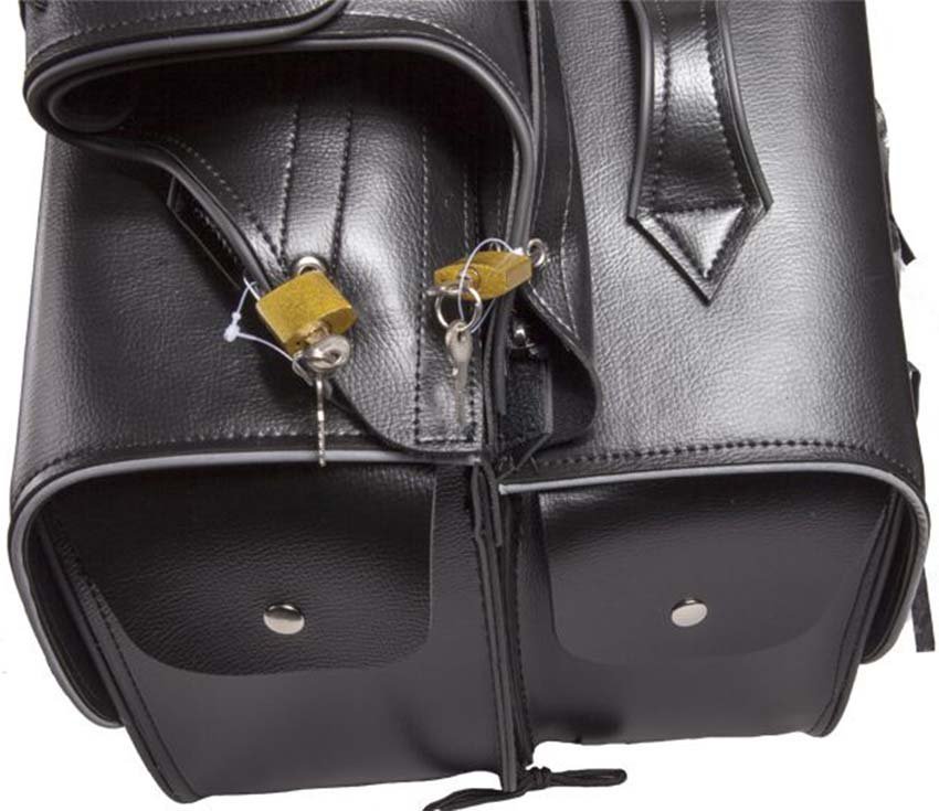 Saddlebags - Reflective Trim - Slanted - Motorcycle Luggage - SD4039-PV-DL - Image 2