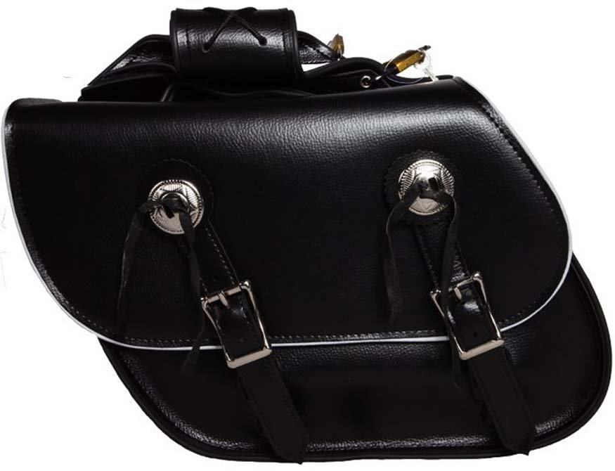 Saddlebags - Reflective Trim - Slanted - Motorcycle Luggage - SD4039-PV-DL - Image 6