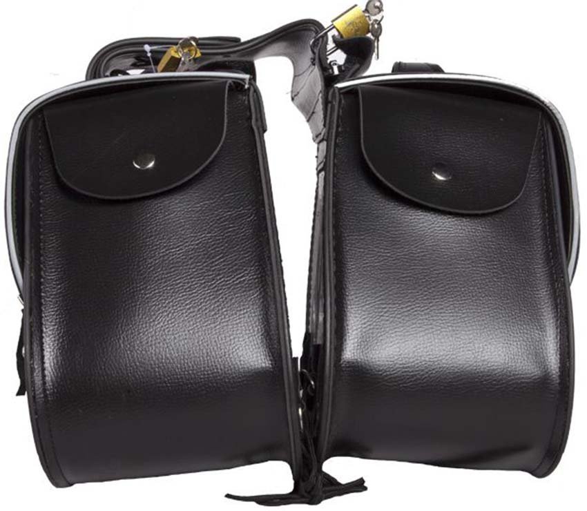 Saddlebags - Reflective Trim - Slanted - Motorcycle Luggage - SD4039-PV-DL - Image 3