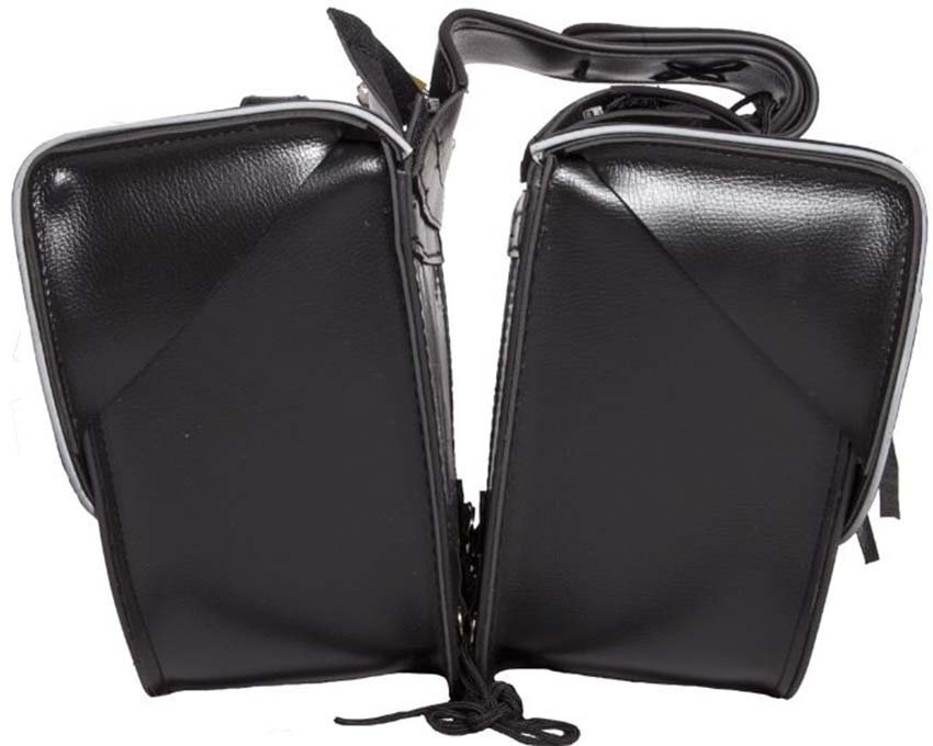 Saddlebags - Reflective Trim - Slanted - Motorcycle Luggage - SD4039-PV-DL - Image 8