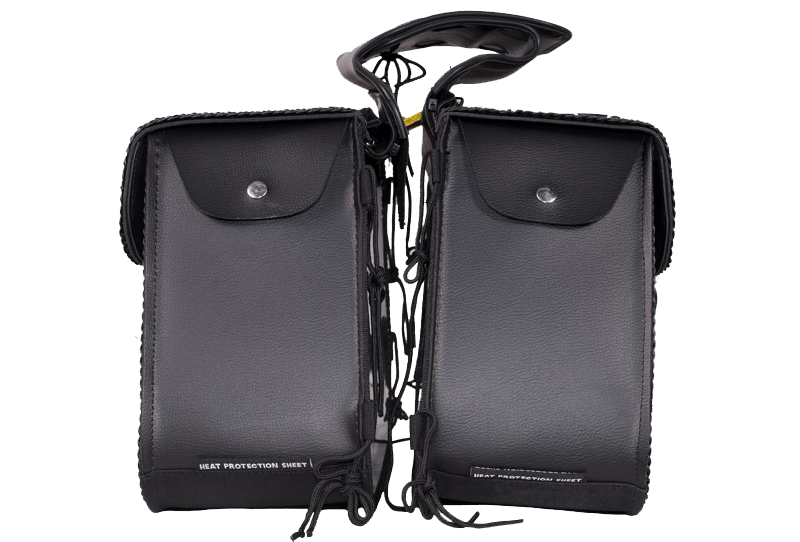 Saddlebags - Studs - Motorcycle Luggage - SD4054-BLK-PV-DL - Image 2