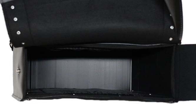 Saddlebags - PVC - Gray Trim - Studs - Motorcycle Luggage - SD4054-PV-DL - Image 4