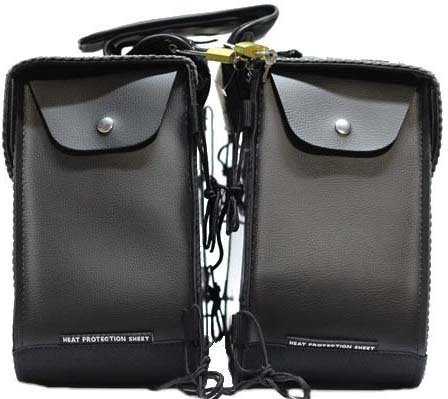 Saddlebags - PVC - Gray Trim - Studs - Motorcycle Luggage - SD4054-PV-DL - Image 3