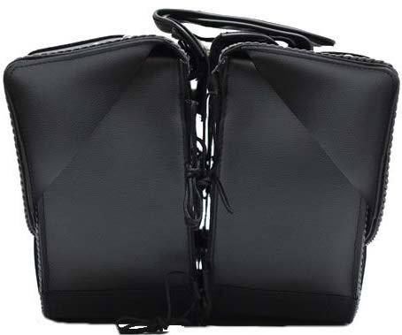 Saddlebags - PVC - Gray Trim - Studs - Motorcycle Luggage - SD4054-PV-DL - Image 2