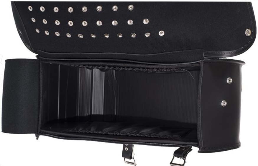 Saddlebags - PVC - Studs - Motorcycle Luggage - Large - SD4068-PV-DL - Image 4