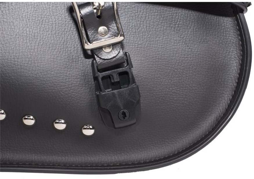 Saddlebags - PVC - Studs - Motorcycle Luggage - Large - SD4068-PV-DL - Image 5