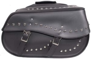 Saddlebags - PVC - Studs - Motorcycle Luggage - Large - SD4068-PV-DL