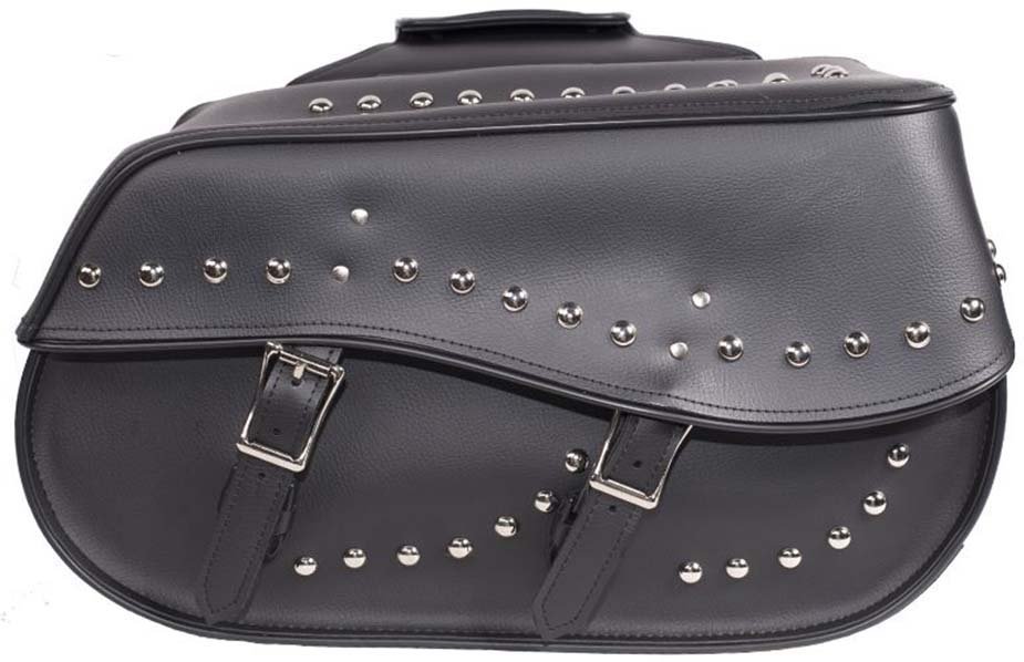 Saddlebags - PVC - Studs - Motorcycle Luggage - Large - SD4068-PV-DL